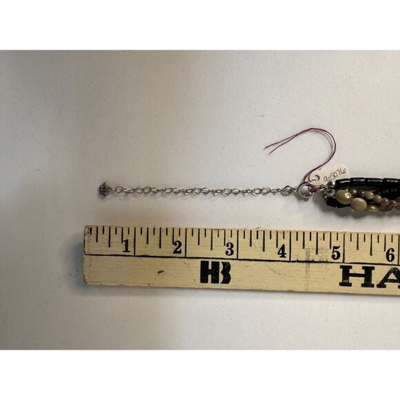 Premier Designs Multistrand Beaded Necklace W/ Reversible Metal & Faux Snakeskin - Picture 5 of 16